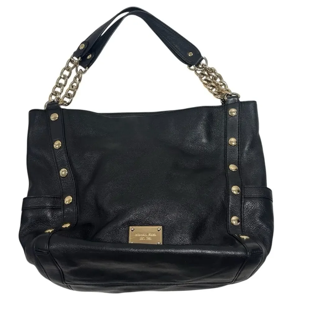 Michael Kors Astor large studded leather tote bag black pebbled leather - Picture 3 of 14